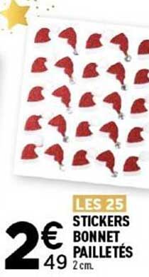 STICKERS BONNET PAILLETÉS