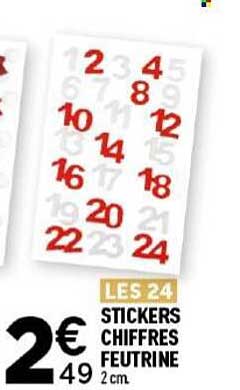 STICKERS CHIFFRES FEUTRINE