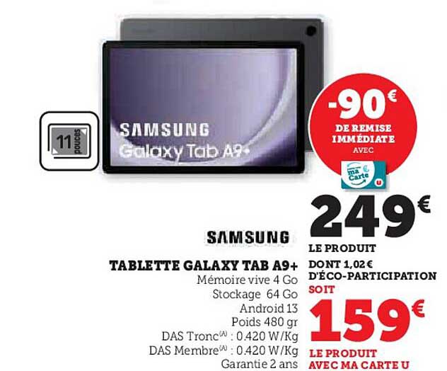 TABLETTE GALAXY TAB A9+