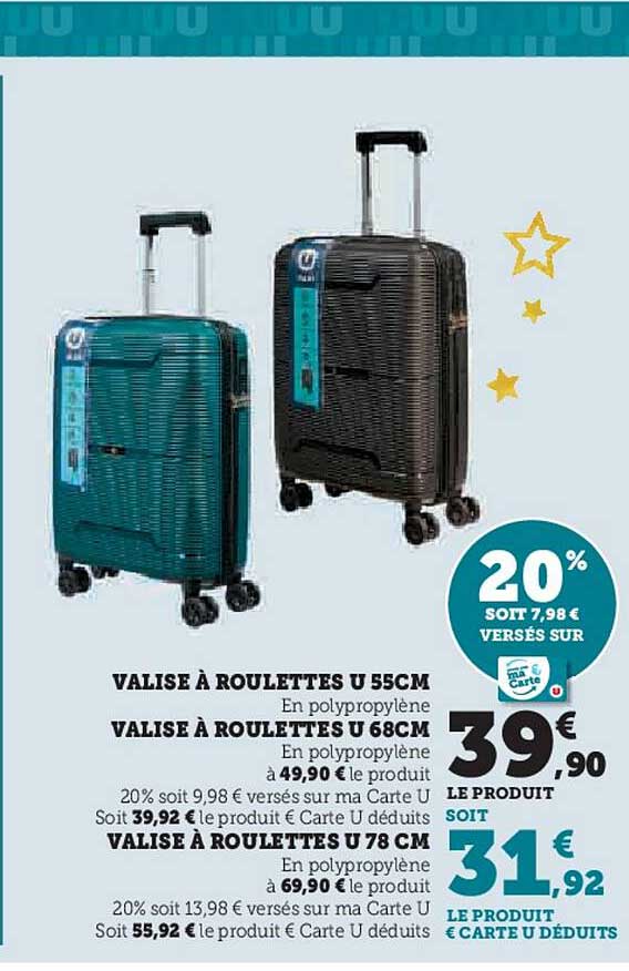 VALISE À ROULETTES U 68CM