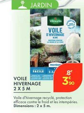 VOILE D'HIVERNAGE 2 X 5 M
