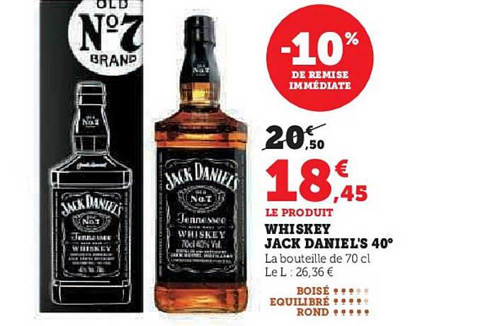 WHISKEY JACK DANIEL'S 40°