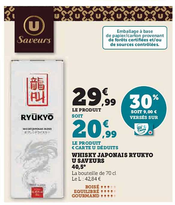 WHISKY JAPONAIS RYUKYO U SAVEURS