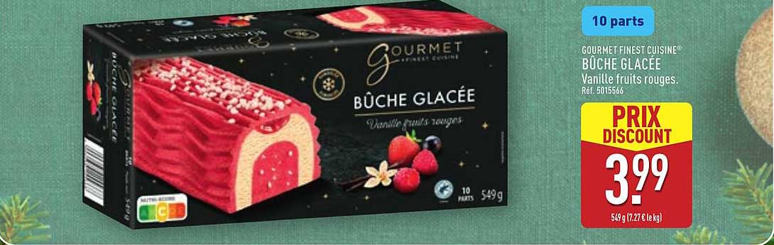 BÛCHE GLACÉE Vanille fruits rouges