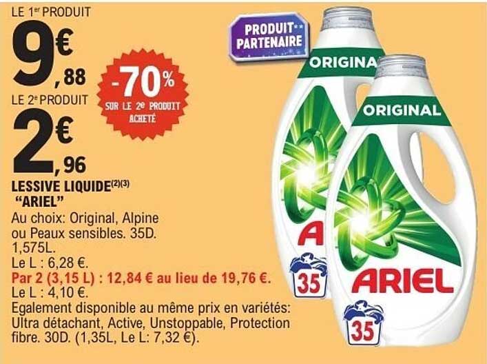 LESSIVE LIQUIDE "ARIEL!"
