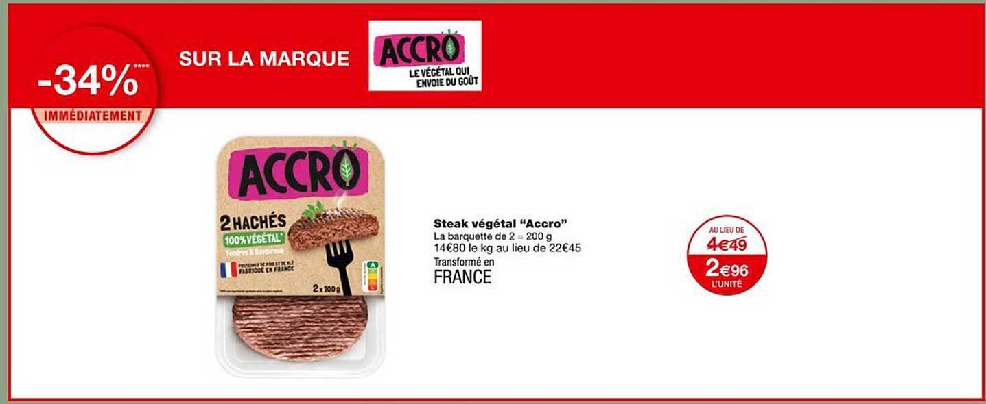 Accro Steak végétal "Accro"