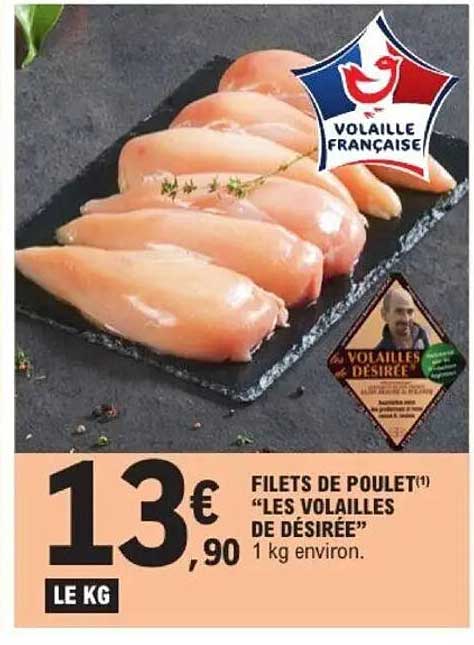 FILETS DE POULET(*) "LES VOLAILLES DE DÉSIRÉE"
