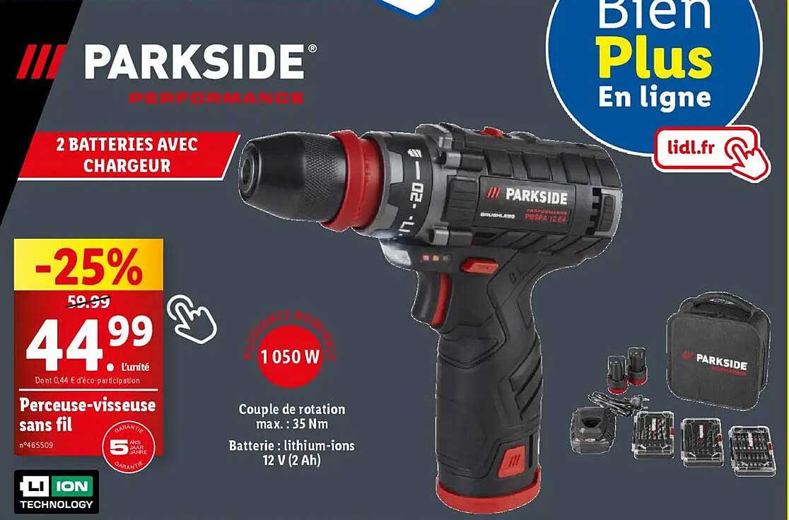 Perceuse Visseuse Sans Fil Lidl Prixnull
