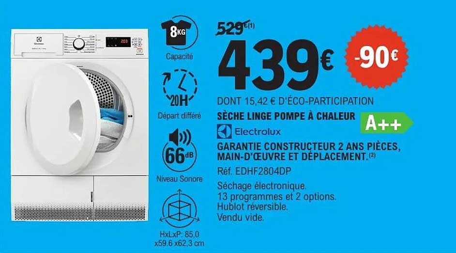 SÈCHE LINGE POMPE À CHALEUR