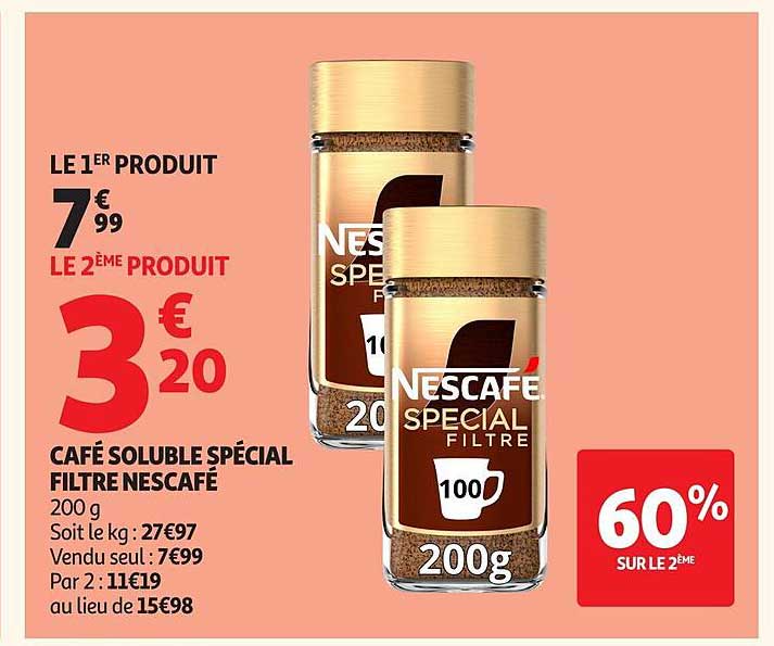 CAFÉ SOLUBLE SPÉCIAL FILTRE NESCAFÉ