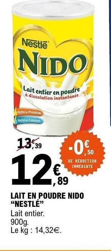 LAIT EN POUDRE NIDO "NESTLÉ"