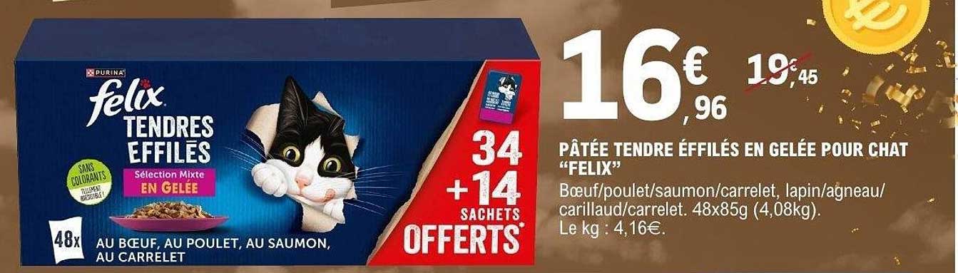 Pâtée Tendre Effilés en Gelée pour Chat "FELIX"