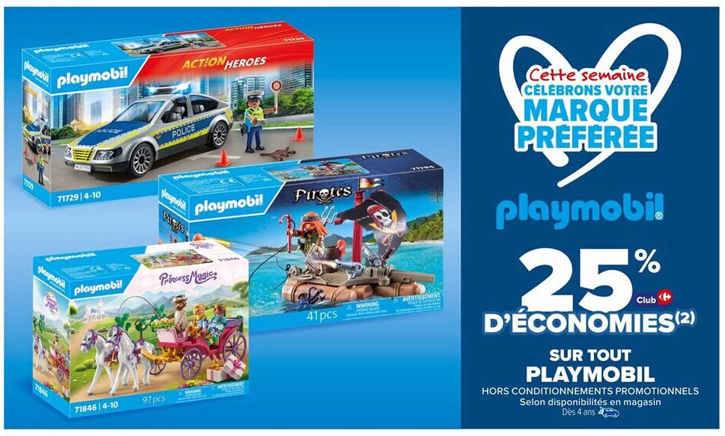 25 % D'ÉCONOMIES SUR TOUT PLAYMOBIL