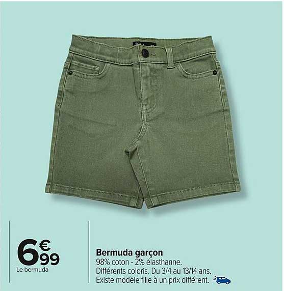 Bermuda garçon