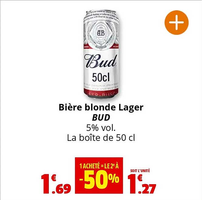 Bière blonde Lager BUD