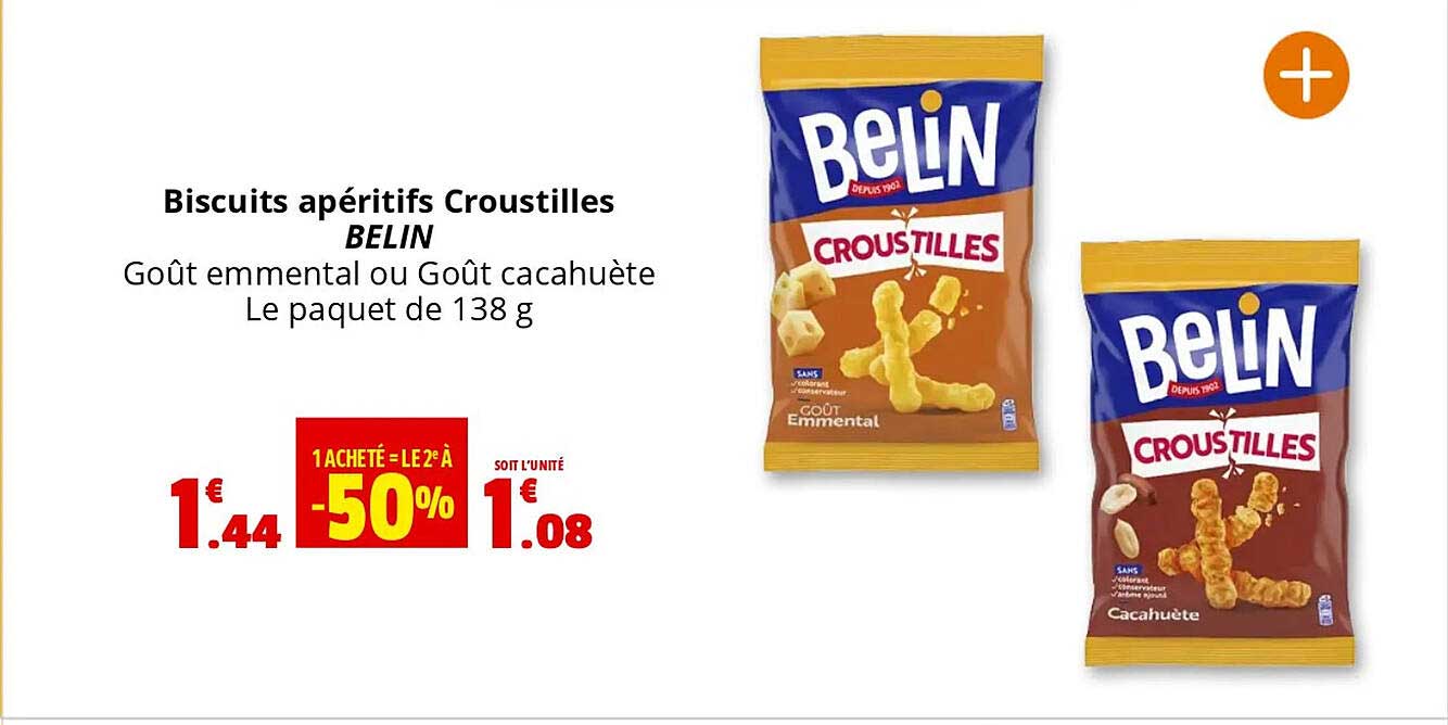 Biscuits apéritifs Croustilles BELIN