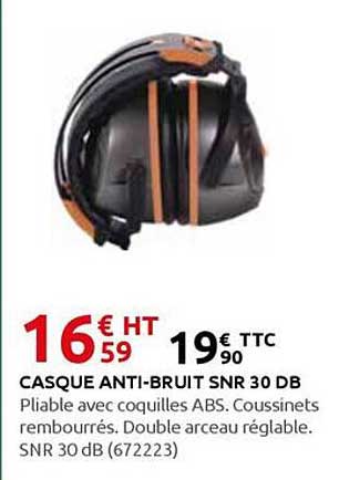 CASQUE ANTI-BRUIT SNR 30 DB