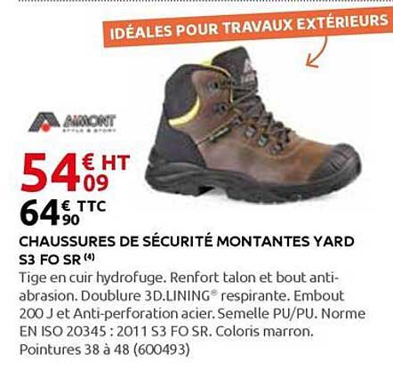 CHAUSSURES DE SÉCURITÉ MONTANTES YARD S3 FO SR