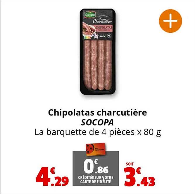 Chipolatas charcutière SOCOPA