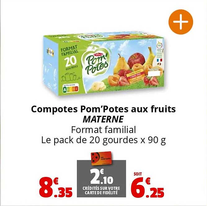 Compotes Pom’Potes aux fruits MATERNES