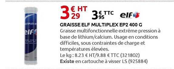 GRAISSE ELF MULTIPLEX EP2 400 G