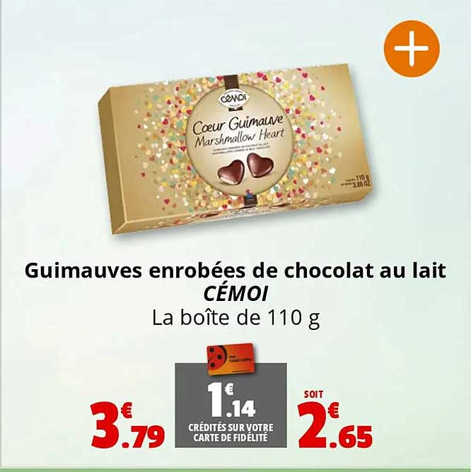 Guimauves enrobées de chocolat au lait CÉMOI