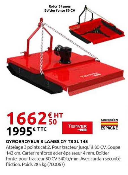 GYROBROYEUR 3 LAMES GY T8 3L 145
