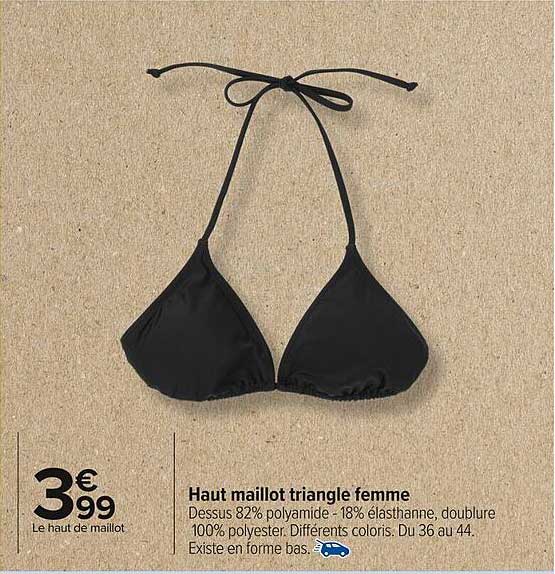 Haut maillot triangle femme