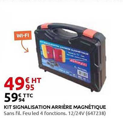 KIT SIGNALISATION ARRIÈRE MAGNÉTIQUE