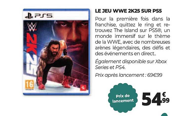 LE JEU WWE 2K25 SUR PS5