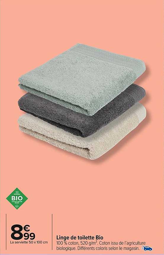 Linge de toilette Bio
