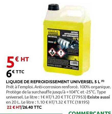 LIQUE DE REFROIDISSEMENT UNIVERSEL 5 L