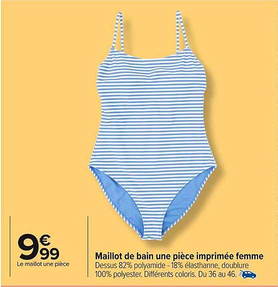 Maillot de bain une pièce imprimée femme