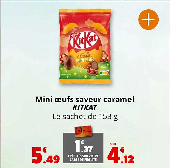 Mini œufs saveur caramel KITKAT