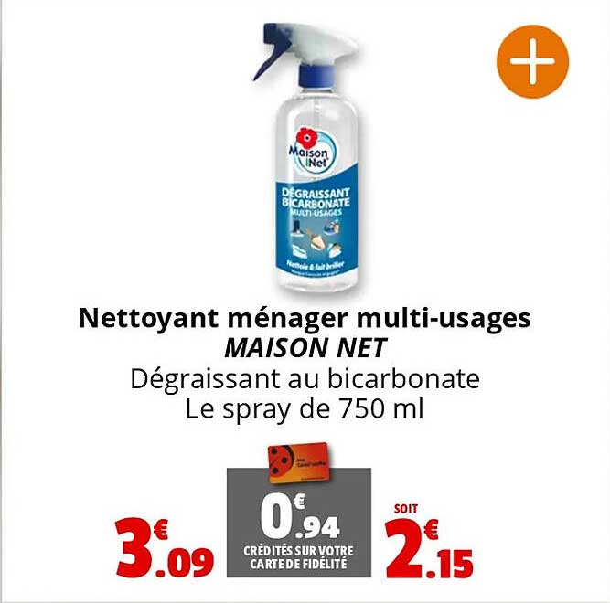 Nettoyant ménager multi-usages MAISON NET