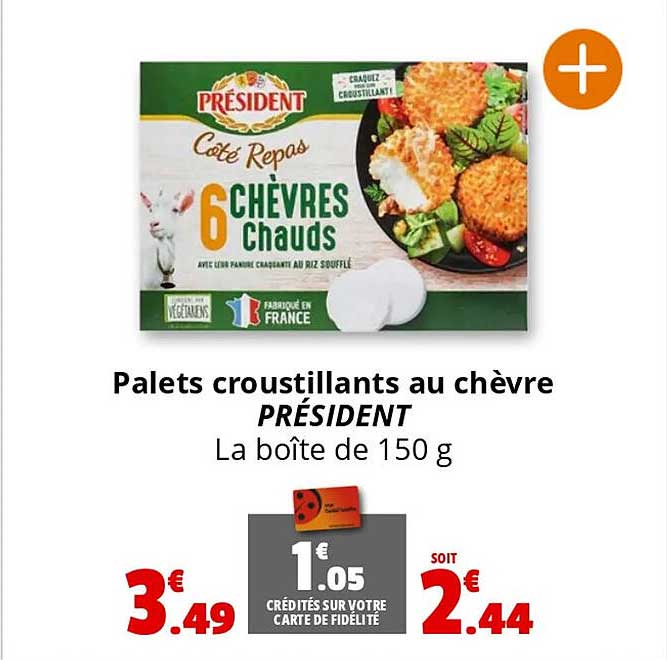 Palets croustillants au chèvre PRÉSIDENT