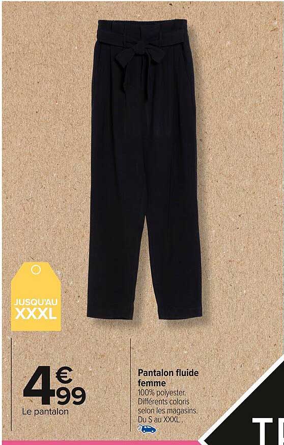Pantalon fluide femme