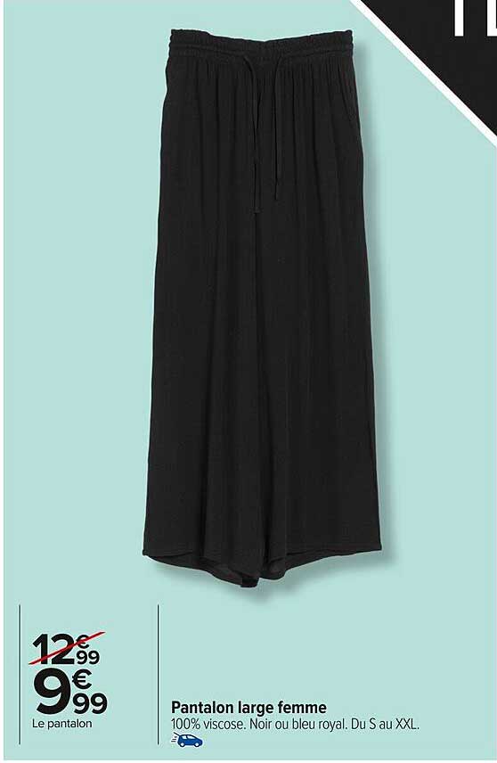 Pantalon large femme