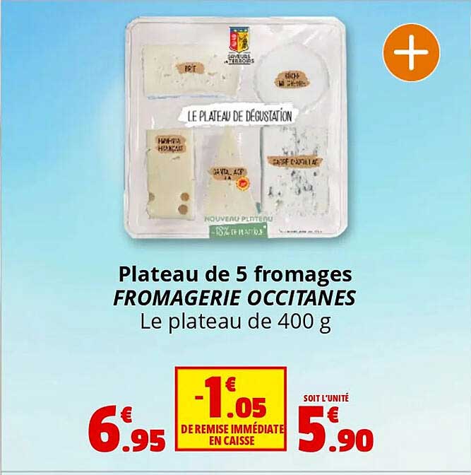 Plateau de 5 fromages FROMAGERIE OCCITANES