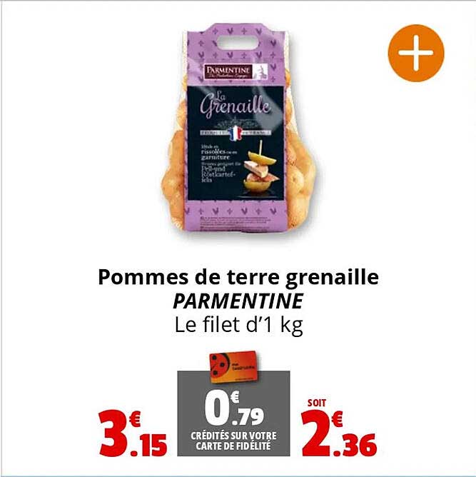 Pommes de terre grenaille PARMENTINE Le filet d’1 kg