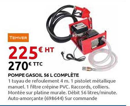POMPE GAZOIL 56 L COMPLÈTE
