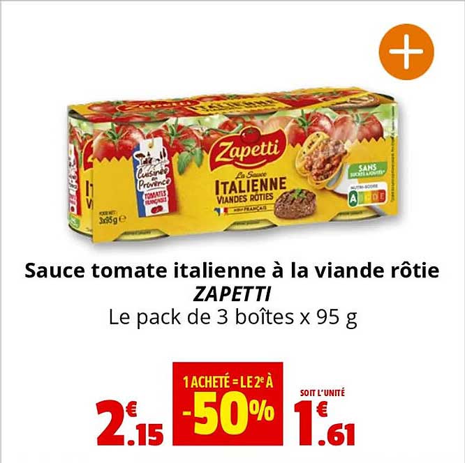 Sauce tomate italienne à la viande rôtie ZAPETTI