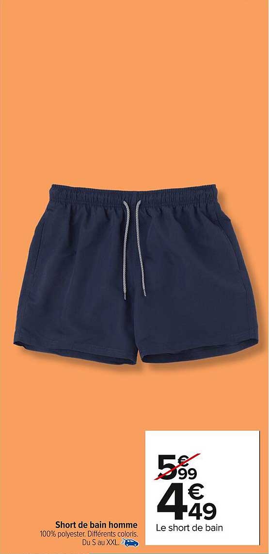 Short de bain homme