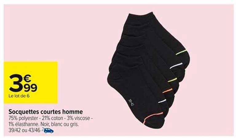 Socquettes courtes homme