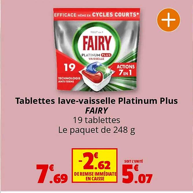 Tablettes lave-vaisselle Platinum Plus