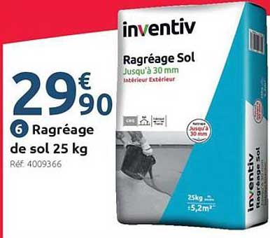 6 Ragréage de sol 25 kg