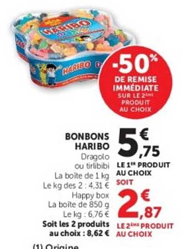 Promo Méga Boîte Haribo Dragolo chez Auchan - 123Catalogue.fr