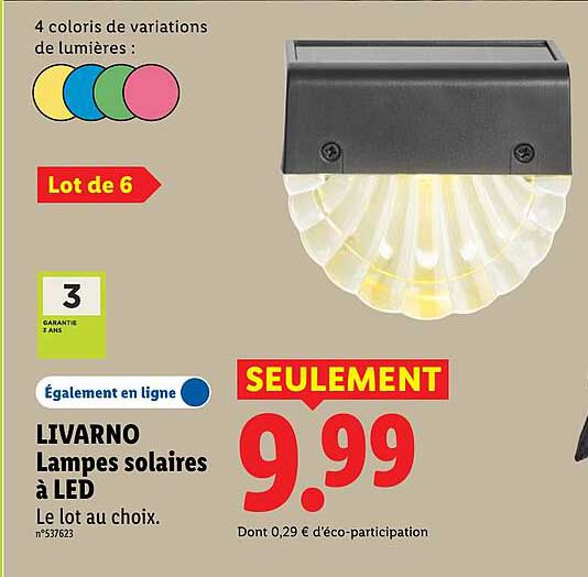 LIVARNO Lampes solaires à LED