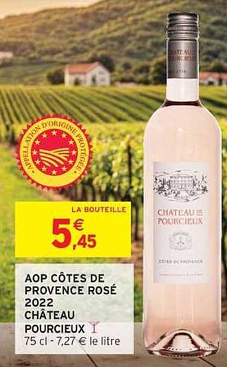 AOP CÔTES DE PROVENCE ROSÉ 2022 CHÂTEAU POURCIEUX