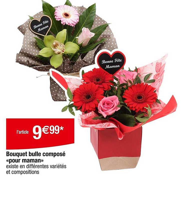 Bouquet bulle composé « pour maman »